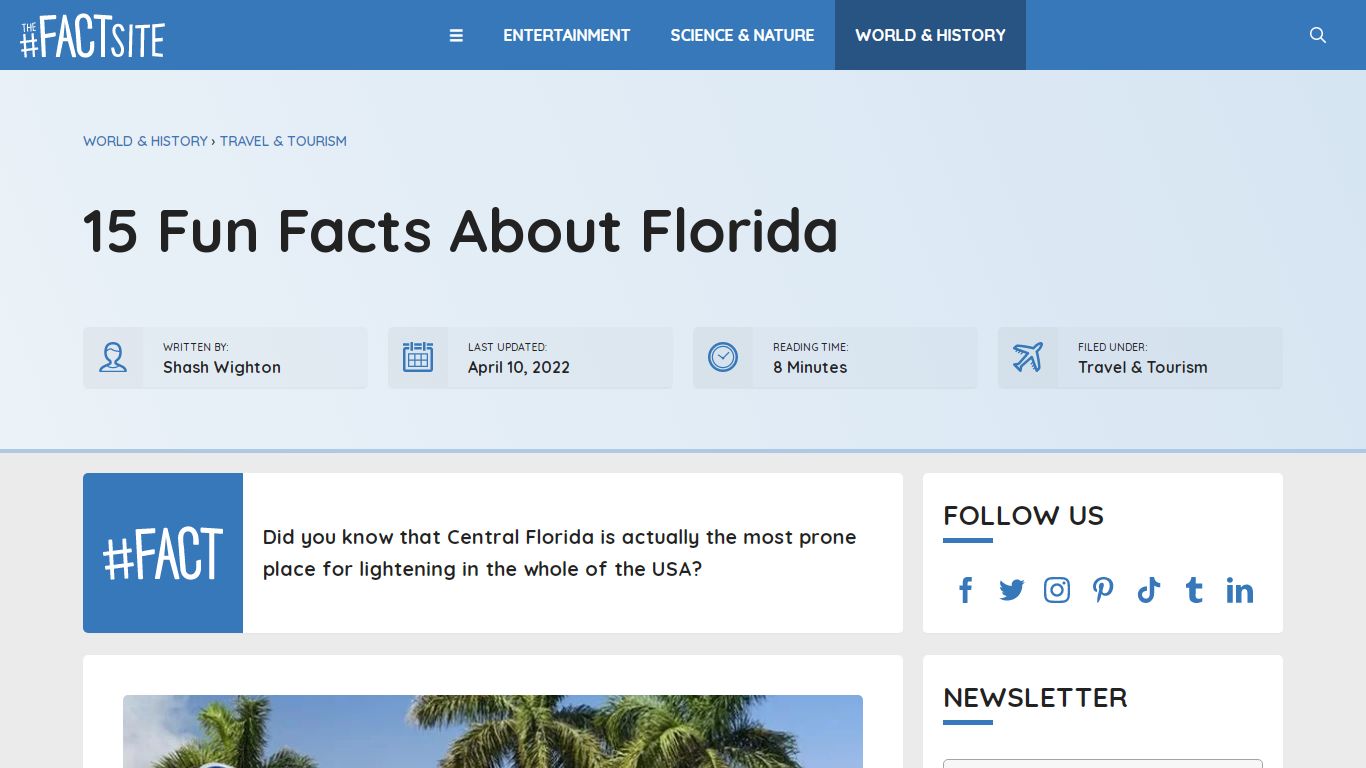 15 Fun Facts About Florida - The Fact Site